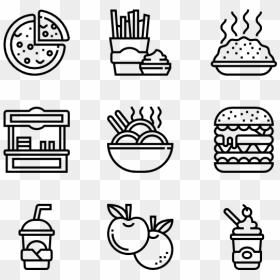 Big Data Vector Icon, HD Png Download - black and white food icon png