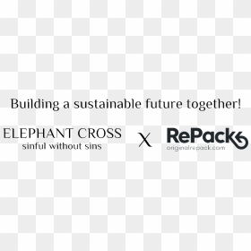 Repack X Elephant Cross Sustainable Packaging - Calligraphy, HD Png Download - cross designs png