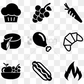 Free Png Meat Icon Png Png Image With Transparent Background - Transparent Image Food Icon, Png Download - black and white food icon png