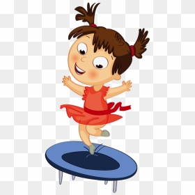 彈 床 卡通, HD Png Download - children playing clipart png