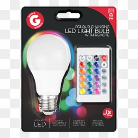 Remote Control Colour Changing Led Bulb Es/e27 - Compact Fluorescent Lamp, HD Png Download - colour light png