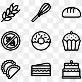 Travel And Tourism Icons, HD Png Download - black and white food icon png