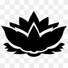 Lotus Flower Silhouette 4 Clip Arts - Lotus Flower Logo Png, Transparent Png - flower symbol png