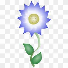 Blue Flower - Blue Flower Clip Art, HD Png Download - blue flower vector png
