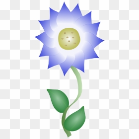 Blue Flower Svg Clip Arts - Blue Flower Clip Art, HD Png Download - blue flower vector png