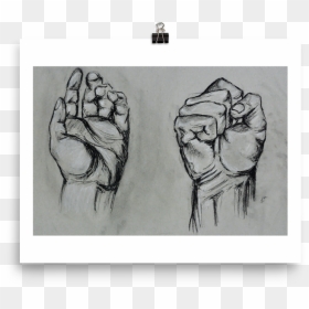 Relent Print - Sketch, HD Png Download - clenched fist png