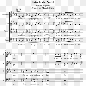 Estrela De Natal - Sheet Music, HD Png Download - solo png
