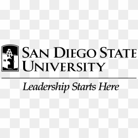 Black And White With Tagline In Png - San Diego State University, Transparent Png - san diego state logo png