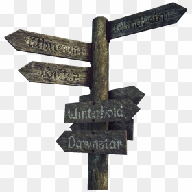 Fast Travel Sign In Witcher 3, HD Png Download - skyrim special edition logo png