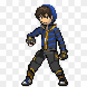Pokemon Trainers Sprites Pixel, HD Png Download - pokemon trainers png