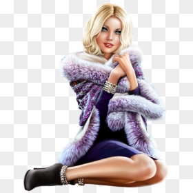 Tube Femme, Hiver - Png Girls 3d Winter, Transparent Png - alex prihodko png