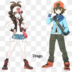 What U Think Of The New Pokemon Game White An Black - Pokemon Hilda And Hilbert, HD Png Download - pokemon trainers png