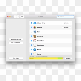System Settings Icloud - Delete Photos From Mac But Not Icloud, HD Png Download - icloud png