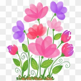 Watercolour Flowers, HD Png Download - pink watercolor flowers png