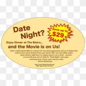 Date Night Special Offer - Circle, HD Png Download - movie credit png
