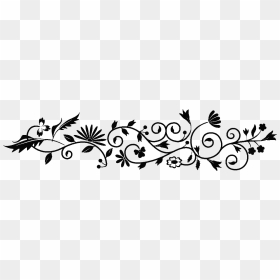 Décoration Fleurs Noir Et Blanc, HD Png Download - decorative corners png