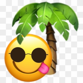 #emoji #emojibeach #emojiiphone #emojiandroid #beach - Iphone Palm Tree Emoji Png, Transparent Png - beach emoji png