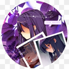 #freetoedit #ddlc #yuri #yuri Ddlc #doki Doki Literature - Cartoon, HD Png Download - ddlc yuri png