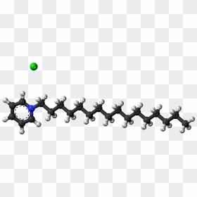 Cetylpyridinium Chloride 3d Ball - Chemical Formula For Pentadecane, HD Png Download - black ball png