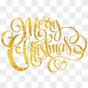 Golden Merry Christmas Png Download - Merry Christmas Transparent Background Gold, Png Download - christmas overlay png