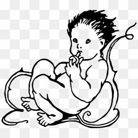 Victorian Drawing Of Baby, HD Png Download - vintage line png