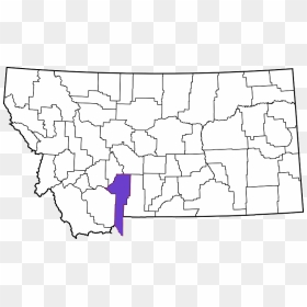 Map Of Montana Highlighting Gallatin County - Map Of Montana, HD Png Download - montañas png