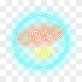 #open #24hours #24horas #neon #bar #clipart #clip Art - Open 24 Hours Neon Png, Transparent Png - open 24 hours png