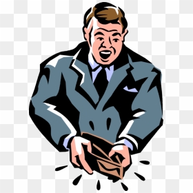 Vector Illustration Of Out Of Luck Penniless Bankrupt - Empty Wallet Clipart, HD Png Download - bankruptcy png
