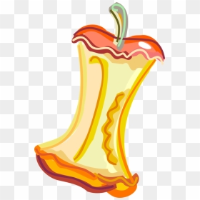 Vector Illustration Of Eaten Fruit Apple Core - Apple Core Transparent, HD Png Download - apple core png