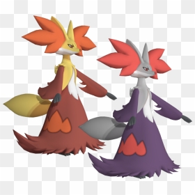 Download Zip Archive - Delphox 3d Model, HD Png Download - delphox png