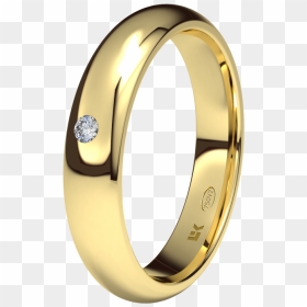 Anillo De Boda Diamante Oro Amarillo 18 Kilates Eleka - Alianza Oro Blanco Brillo, HD Png Download - anillos de boda png