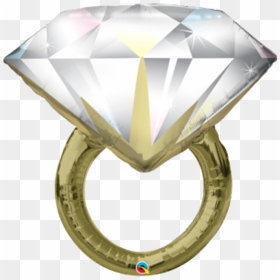 Diamond Ring Balloon, HD Png Download - anillos de boda png