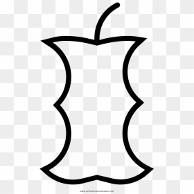 Apple Core Coloring Page, HD Png Download - apple core png