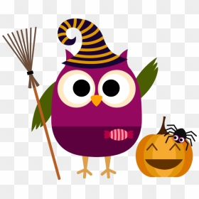 Crafts Clipart Halloween - Whimsical Halloween Clip Art, HD Png Download - buho png