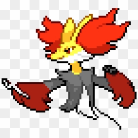 Delphox Pixel Art Pokemon, HD Png Download - delphox png