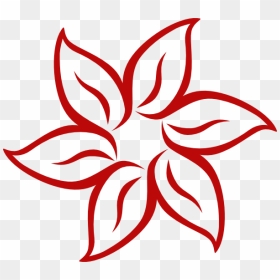 Red Flower Clipart Design - Flower Clipart, HD Png Download - red designs png