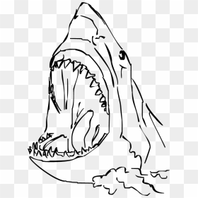 Transparent Shark Bite Clipart - Easy Drawings Of Sharks, HD Png Download - shark head png
