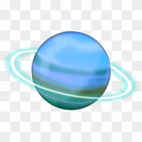 #blue #planet #neon #ring #space - Sphere, HD Png Download - blue planet png