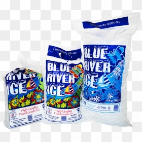 Blue River Ice Bags And Block , Png Download - Snack, Transparent Png - ice block png