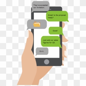 Messaging & File Sharing To Boost Team Collaboration - Text Message Illustration Png, Transparent Png - messaging png