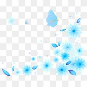 Flower, HD Png Download - butterfly border png