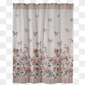 Avanti Butterfly Shower Curtain, HD Png Download - butterfly border png