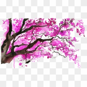 Painting Cherry Blossom Trees, HD Png Download - japanese tree png
