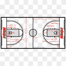 Size Of A Basketball Court, HD Png Download - basketball court lines png