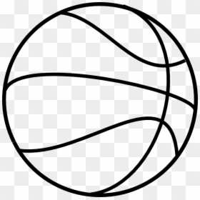 Ball Clipart Black And White, HD Png Download - basketball court lines png