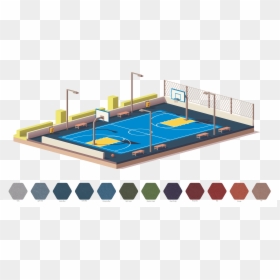 Basketball Court Lines Png, Transparent Png - basketball court lines png