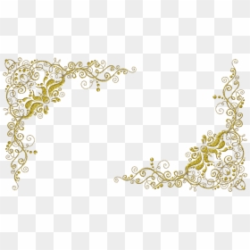 Moldura Dourada Arabescos Png, Transparent Png - rosary clipart png