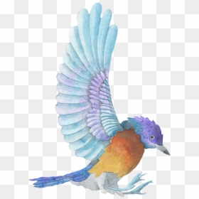 Watercolor Painting, HD Png Download - blue feather png