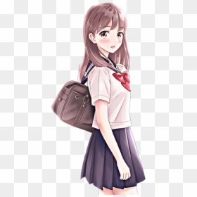 การ์ตูน อ นิ เมะ ใส่ ชุด นักเรียน, HD Png Download - anime school girl png