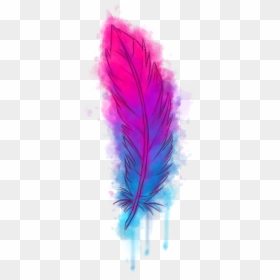 Transparent Background Watercolor Png, Png Download - blue feather png